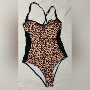 New Womens Tummy Control One Piece Swimsuit Crisscross Back Size - Large